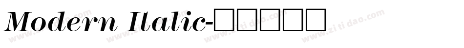 Modern Italic字体转换